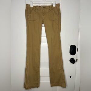 Y2K Hollister Low Rise Flare Khaki Utility Pants